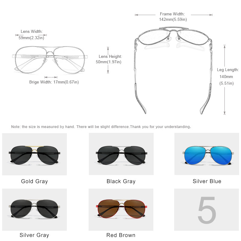 KINGSEVEN Sunglasses Aviator Series N7432