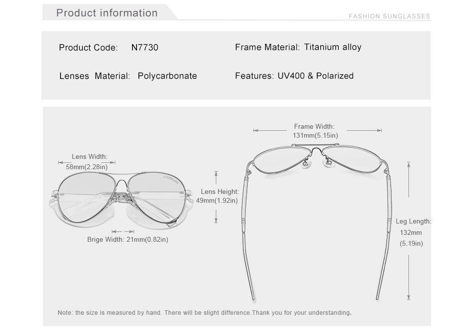 KINGSEVEN Sunglasses Aviator Series N7730